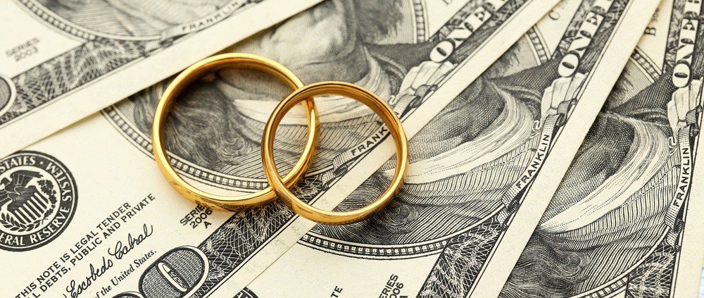 Money and wedding rings