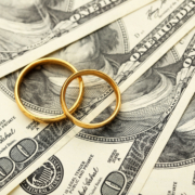 Money and wedding rings